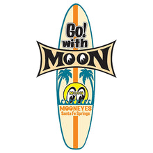 Load image into Gallery viewer, Go with Moon Surfboard Sticker
