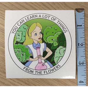 Alice Learn from the Flowers Sticker