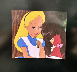 Alice with Cat Smoking Sticker