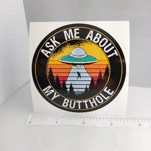 Alien Abduction Sticker