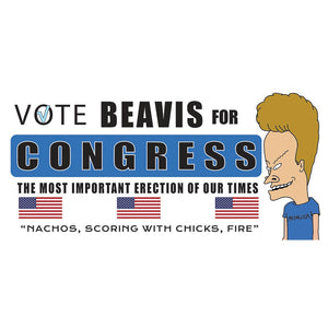 Beavis for Congress Sticker