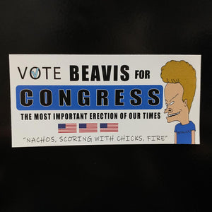 Beavis for Congress Sticker