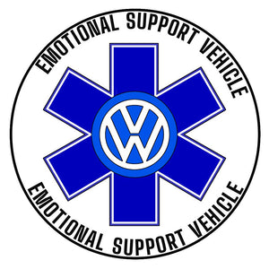 VW Emotional Support Vehicle Sticker