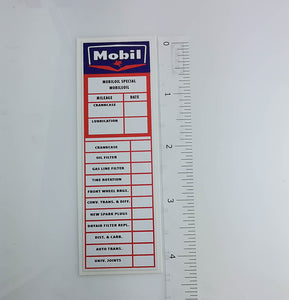 Mobile door jamb service sticker