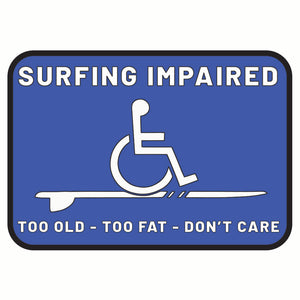 Surfing Impaired Sticker