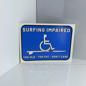 Surfing Impaired Sticker