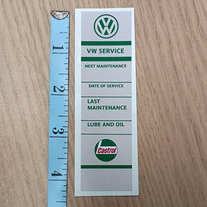 Castrol Oil Retro Oil Change Sticker