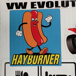 Hayburner Hotdog Sticker