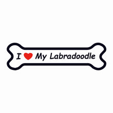 Load image into Gallery viewer, I Love My Labradoodle Bone Sticker
