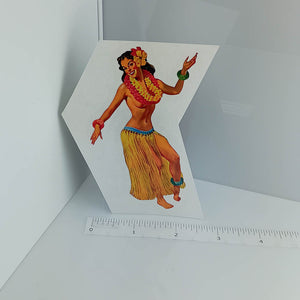 Retro Hula Girl Sticker