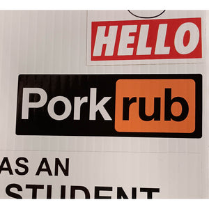 Pork Rub Parody Sticker
