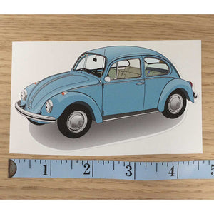 Blue VW Beetle Sticker