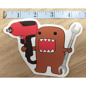 Domo with Wrench and Impact Sticker