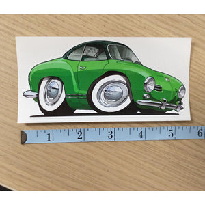 Green vw Karman Ghia Sticker