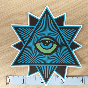 Illuminati Pyramid with Eye Sticker