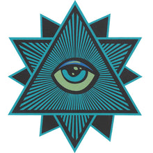 Load image into Gallery viewer, Illuminati Pyramid with Eye Sticker
