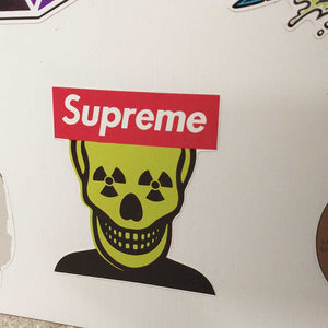 Supreme Radioactive Skull Sticker