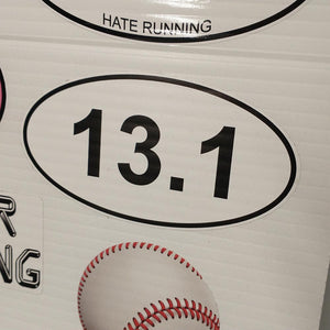 Half Marathon 13.1 Round Oval Sticker