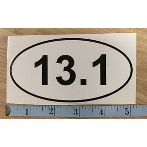 Half Marathon 13.1 Round Oval Sticker