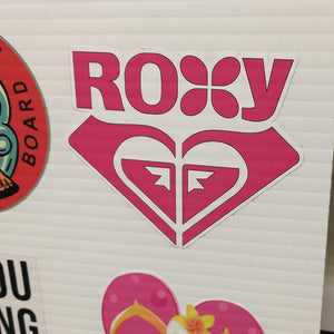 Roxy Pink Heart Sticker