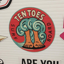 Load image into Gallery viewer, Ten Toes Surfboards Sticker
