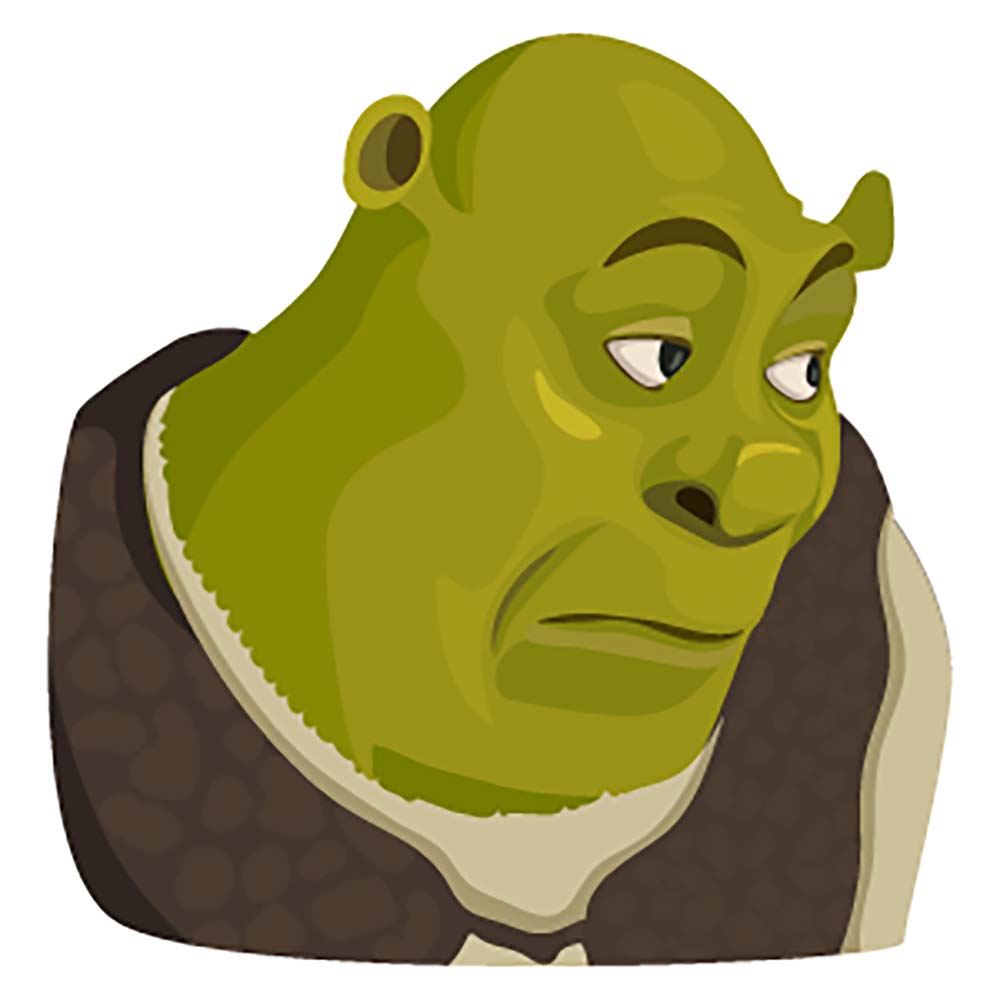 Bored Shrek Meme Sticker