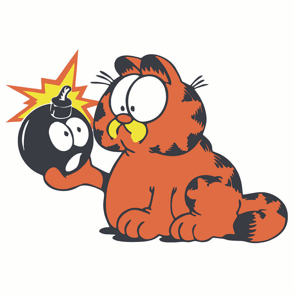 Garfield Bomb Sticker