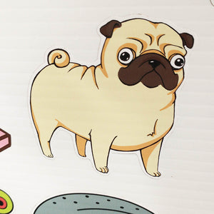 Pug Cartoon Dog Sticker