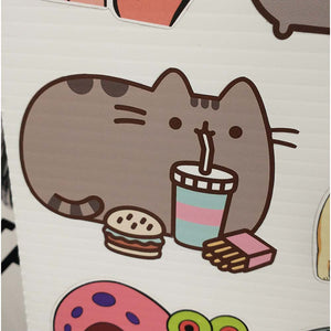 Pusheen With Burger Fries and Shake