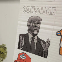 Load image into Gallery viewer, Trump Consume They Live Sticker
