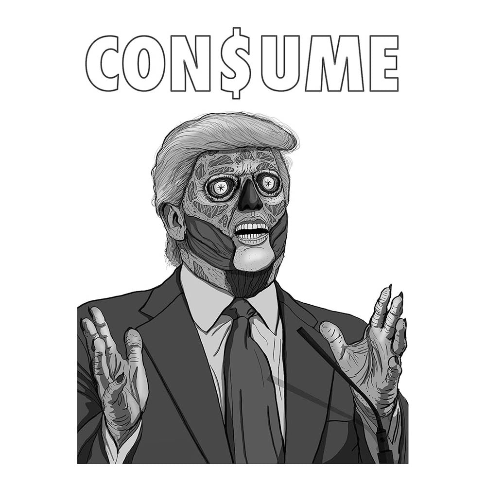 Trump Consume They Live Sticker