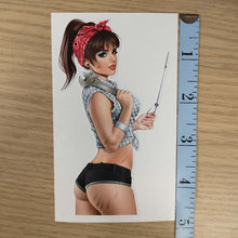 Load image into Gallery viewer, Pretty Pin Up Mechanic Sticker

