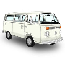 Load image into Gallery viewer, White 76 Bay Window VW Bus Sticker
