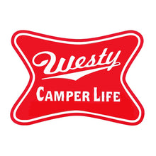 Load image into Gallery viewer, Westy Camper Life Sticker Miller High Life Parody
