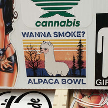 Load image into Gallery viewer, Wanna Smoke Alpaca Bowl Sticker
