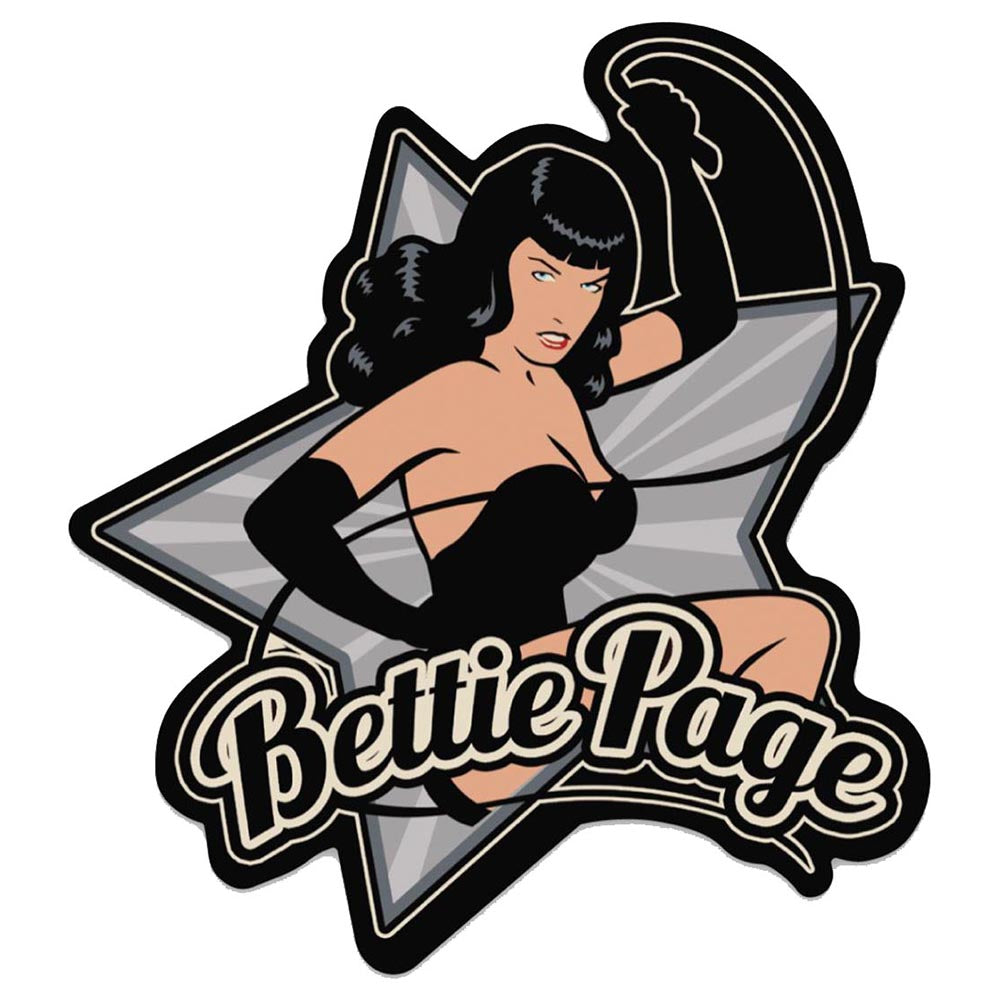 Bettie Page Whip Sticker