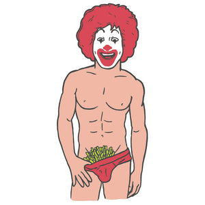 Ronald McDonald Junk Food Sticker
