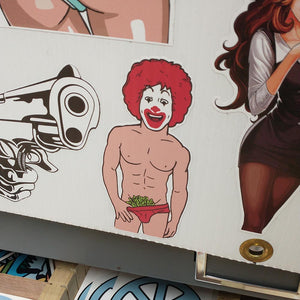 Ronald McDonald Junk Food Sticker