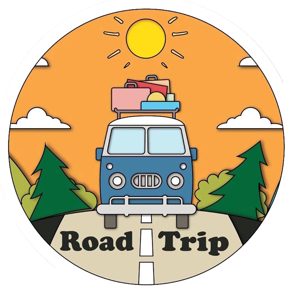 Road Trip VW Bus Sticker