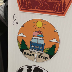 Road Trip VW Bus Sticker