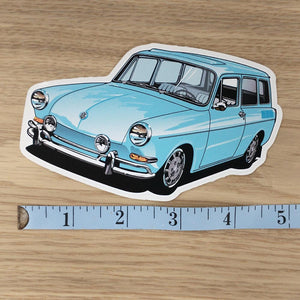 Blue  Vw Squareback  Sticker