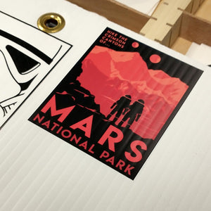 Hike Mars National Park Sticker