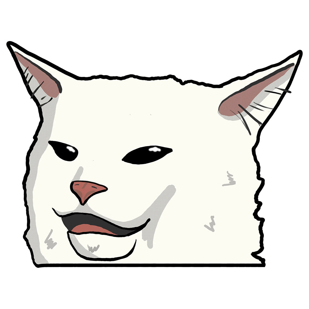 Salad Cat meme 3 Sticker, Smudge the Cat, Woman Yelling at Cat, cat meme  face 