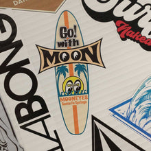 Load image into Gallery viewer, Go with Moon Surfboard Sticker
