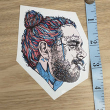 Load image into Gallery viewer, Post Malone Fan Art Sticker

