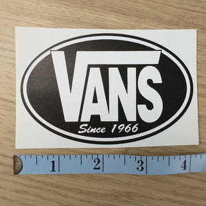 Black Oval Vans Sticker