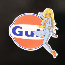 Load image into Gallery viewer, Retro Symbol with Girl in Racing Suit Sticker
