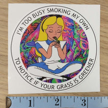 Load image into Gallery viewer, Alice Grass is Greener Sticker
