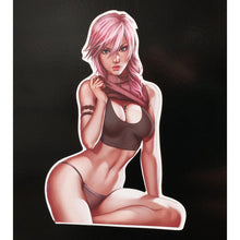 Load image into Gallery viewer, Pink Haired Waifu Girl Sticker
