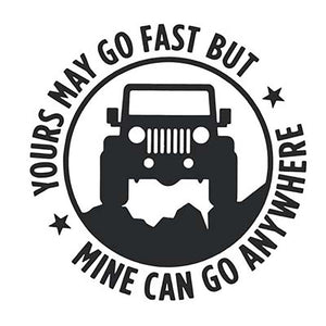 Jeep Can Go Anywhere Sticker